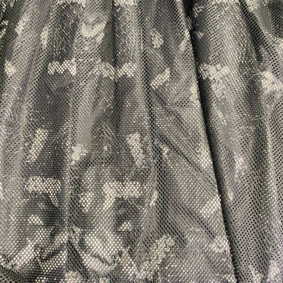 MARCELO BURLON Size M Black Grey Snake Polyamide Oversized Hooded Raincoat - Picture 6 of 8